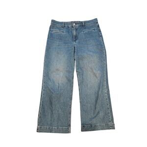 J crew highrise wide leg crop denim jeans womens 29 8 casual minimalist fall